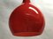 Red Glass Ceiling Lamp, 1970s 5