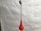 Rote Deckenlampe aus Glas, 1970er 6