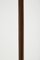 Mid-Century Brass & Brown Faux Leather Floor Lamp 8
