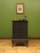Black Painted Music Cabinet or Office Chest with Fall Front Drawers, 1930s 4