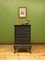Black Painted Music Cabinet or Office Chest with Fall Front Drawers, 1930s 3