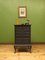 Black Painted Music Cabinet or Office Chest with Fall Front Drawers, 1930s 11