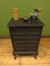 Black Painted Music Cabinet or Office Chest with Fall Front Drawers, 1930s, Image 2