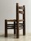 Mid-Century Brutalist Solid Wood Chairs by Charles Dudouyt, 1940s, Set of 5 5