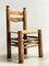 Brutalistischer Mid-Century Stuhl aus Massivholz von Charles Dudouyt, 1940er 1