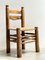 Mid-Century Brutalist Solid Wood Chair by Charles Dudouyt, 1940s 1