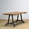 Industrial Cast Iron Table with Pine Top 1