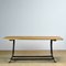 Industrial Cast Iron Table with Pine Top, Image 3