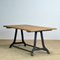 Industrial Cast Iron Table with Pine Top 2