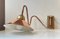 Scandinavian Modern Brass and Copper Swing Arm Wall Lamp, 1960s, Image 3