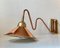 Scandinavian Modern Brass and Copper Swing Arm Wall Lamp, 1960s, Image 1