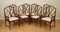 Vintage Bamboo Dining Chairs with White Fabric Seating, Set of 8 1
