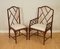 Vintage Bamboo Dining Chairs with White Fabric Seating, Set of 8 6