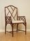 Vintage Bamboo Dining Chairs with White Fabric Seating, Set of 8 11