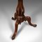 Antique English Walnut Tilt Top Wine Table 11