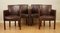 Vintage Tan Newark Leather Biker Dining Chairs from Halo, Set of 4 2
