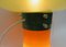 Lámpara de mesa hongo era espacial en naranja y verde, años 70, Imagen 12