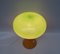 Lámpara de mesa hongo era espacial en naranja y verde, años 70, Imagen 10