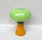 Lampada da tavolo Space Age Mushroom arancione e verde, anni '70, Immagine 2