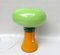 Space Age Mushroom Table Lamp in Orange & Green, 1970s 3