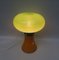 Lampada da tavolo Space Age Mushroom arancione e verde, anni '70, Immagine 9