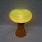 Lámpara de mesa hongo era espacial en naranja y verde, años 70, Imagen 9