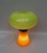 Space Age Mushroom Table Lamp in Orange & Green, 1970s 6