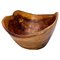 French Riviera Style Brown Bowl in Olive Wood, 1960 1