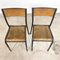 Patinated Industrial School Chairs, Set of 2 3