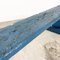 Blue Painted Wooden Farmhouse Bench 7