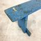 Blue Painted Wooden Farmhouse Bench 5