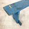 Blue Painted Wooden Farmhouse Bench, Image 5