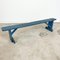 Blue Painted Wooden Farmhouse Bench 6