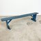 Blue Painted Wooden Farmhouse Bench, Image 6