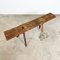 Red Painted Wooden Farmhouse Bench, Image 2