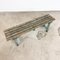 Light Blue Painted Wooden Farmhouse Bench 2