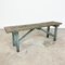 Light Blue Painted Wooden Farmhouse Bench 1