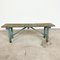 Light Blue Painted Wooden Farmhouse Bench 6