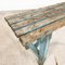 Light Blue Painted Wooden Farmhouse Bench 4