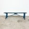 Blue Painted Wooden Farmhouse Bench 5