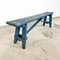 Blue Painted Wooden Farmhouse Bench, Image 3