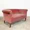 Vintage Pink Velvet 2-Seater Sofa 1