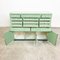 Vintage Mint Green Dentist Drawer Unit with Opaline Glass Top 8