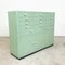 Vintage Mint Green Dentist Drawer Unit with Opaline Glass Top, Image 16