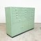 Vintage Mint Green Dentist Drawer Unit with Opaline Glass Top 4