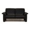 Black Leather Lucca 2-Seater Sofa by Willi Schillig 1
