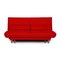 Red Fabric Quint 2-Seater Sofa with Sleeping Function from Brühl 1
