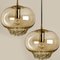 Smoked Golden & Brown Pendant Lights by Peill & Putzler, 1960s, Set of 2, Image 1