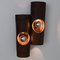 Brown Ceramic Tube Wall Light, Germany, 1970s, Set of 2 5