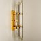 Venini Style Murano Glass & Gilt Brass Sconces, 1960s, Set of 2 3